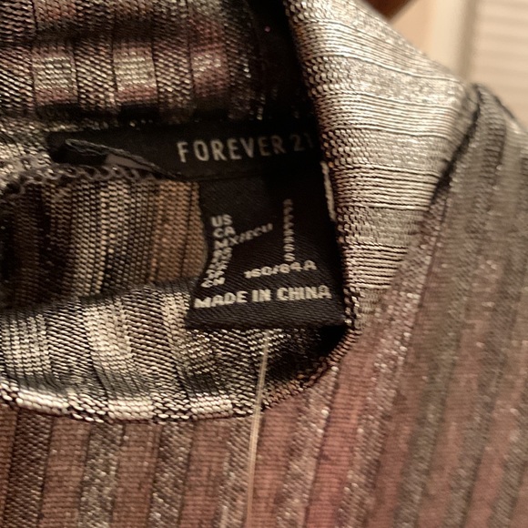 Forever 21 Party Collection Metallic Silver Bodysuit - Picture 3 of 6